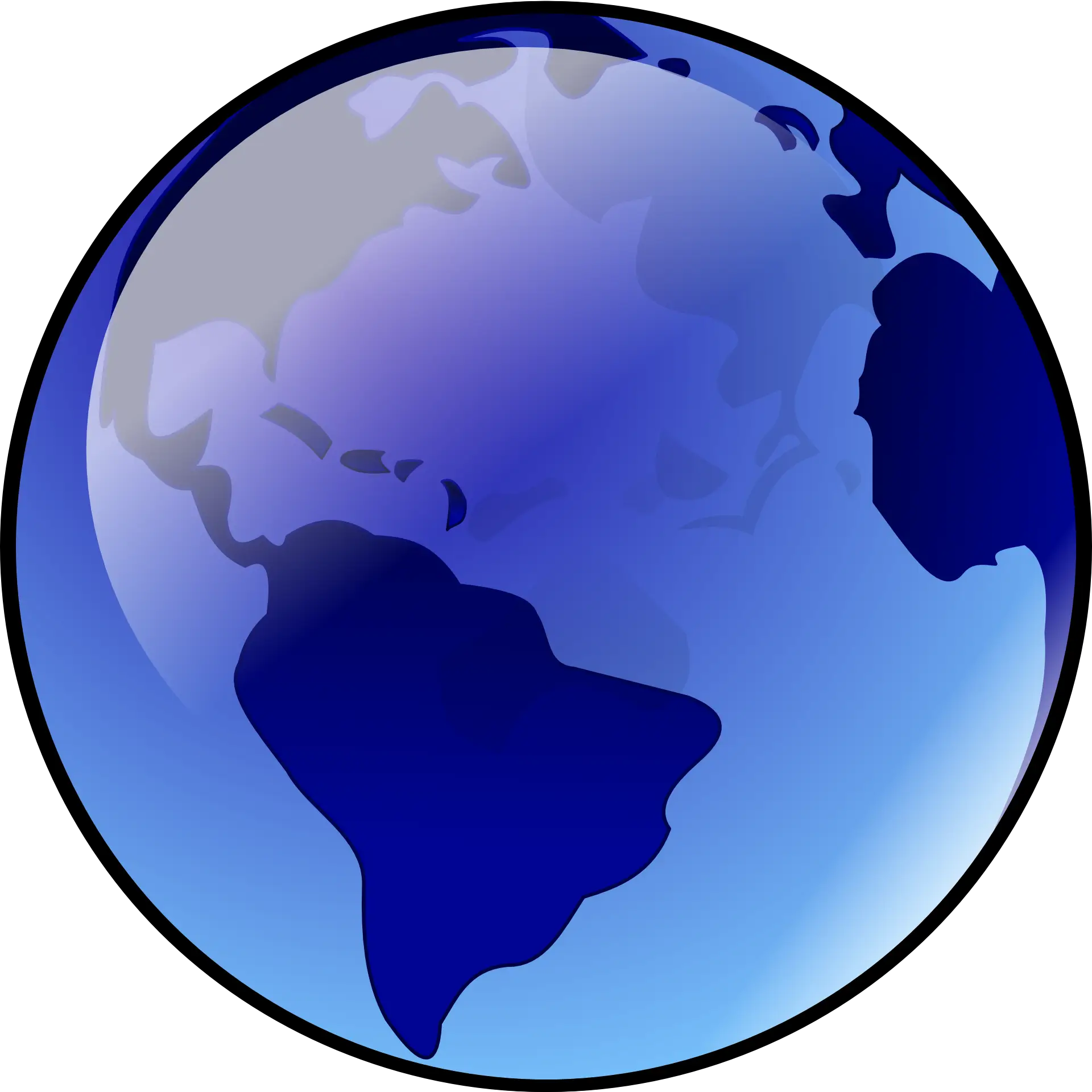 Blue Globe Showing Earth Map