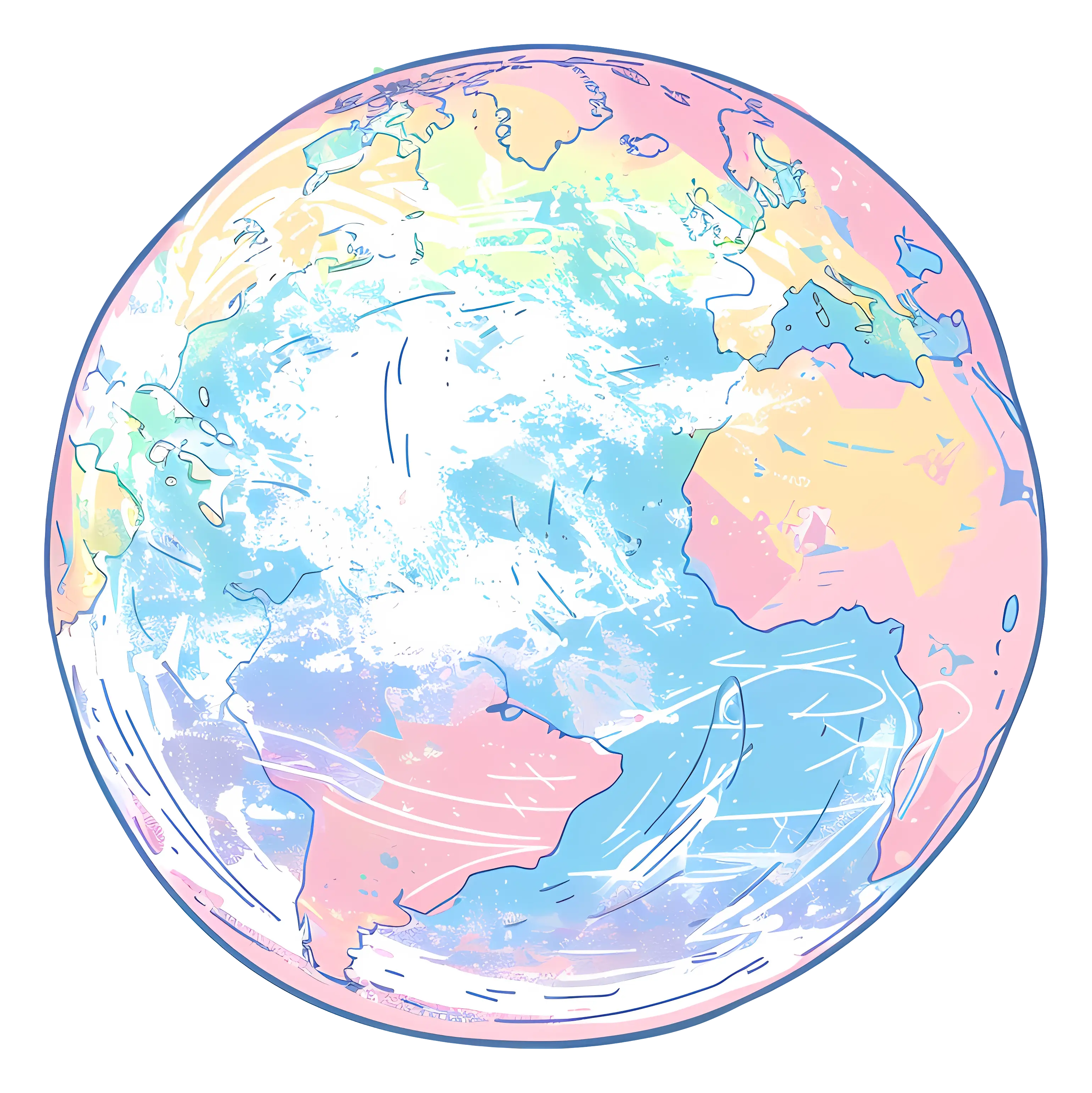 Colorful Earth Illustration