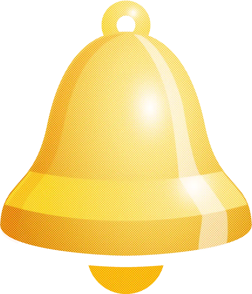Golden Shiny Bell Illustration