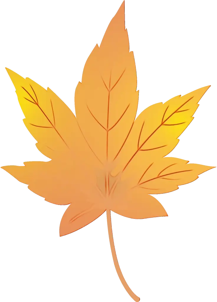 Golden Autumn Leaf Illustration