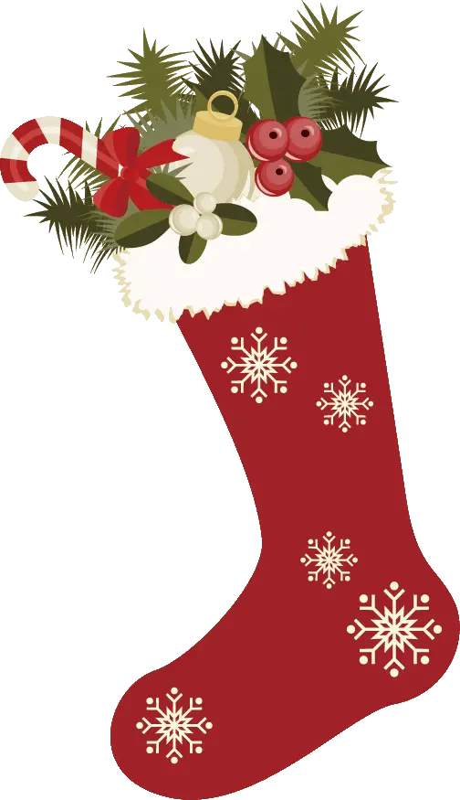 Festive Christmas Stocking with Decorations