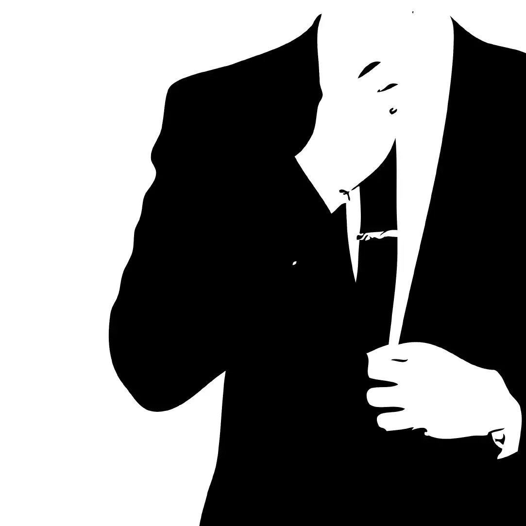 Silhouette of a Person in a Suit