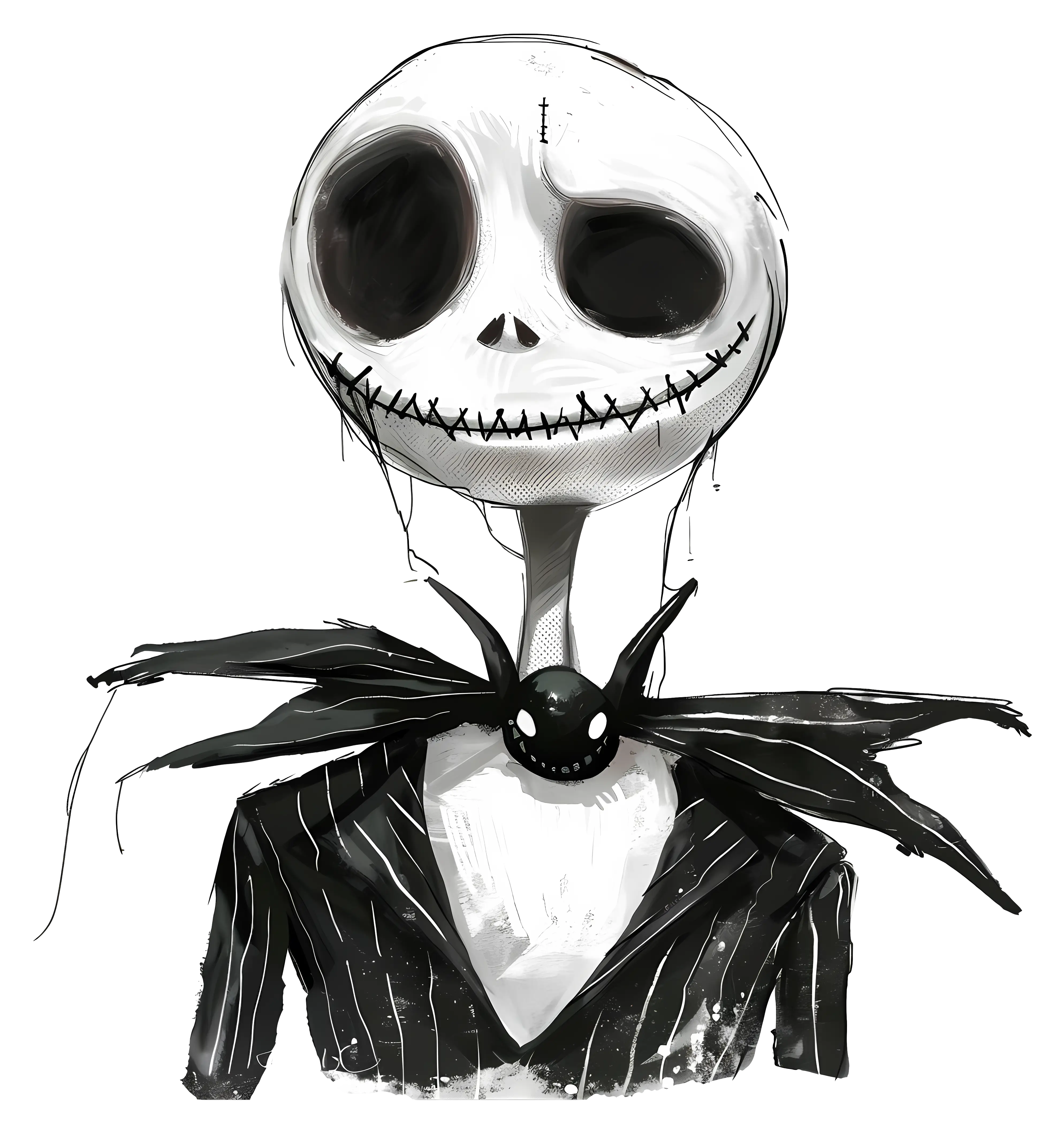 Stylized Jack Skellington Illustration