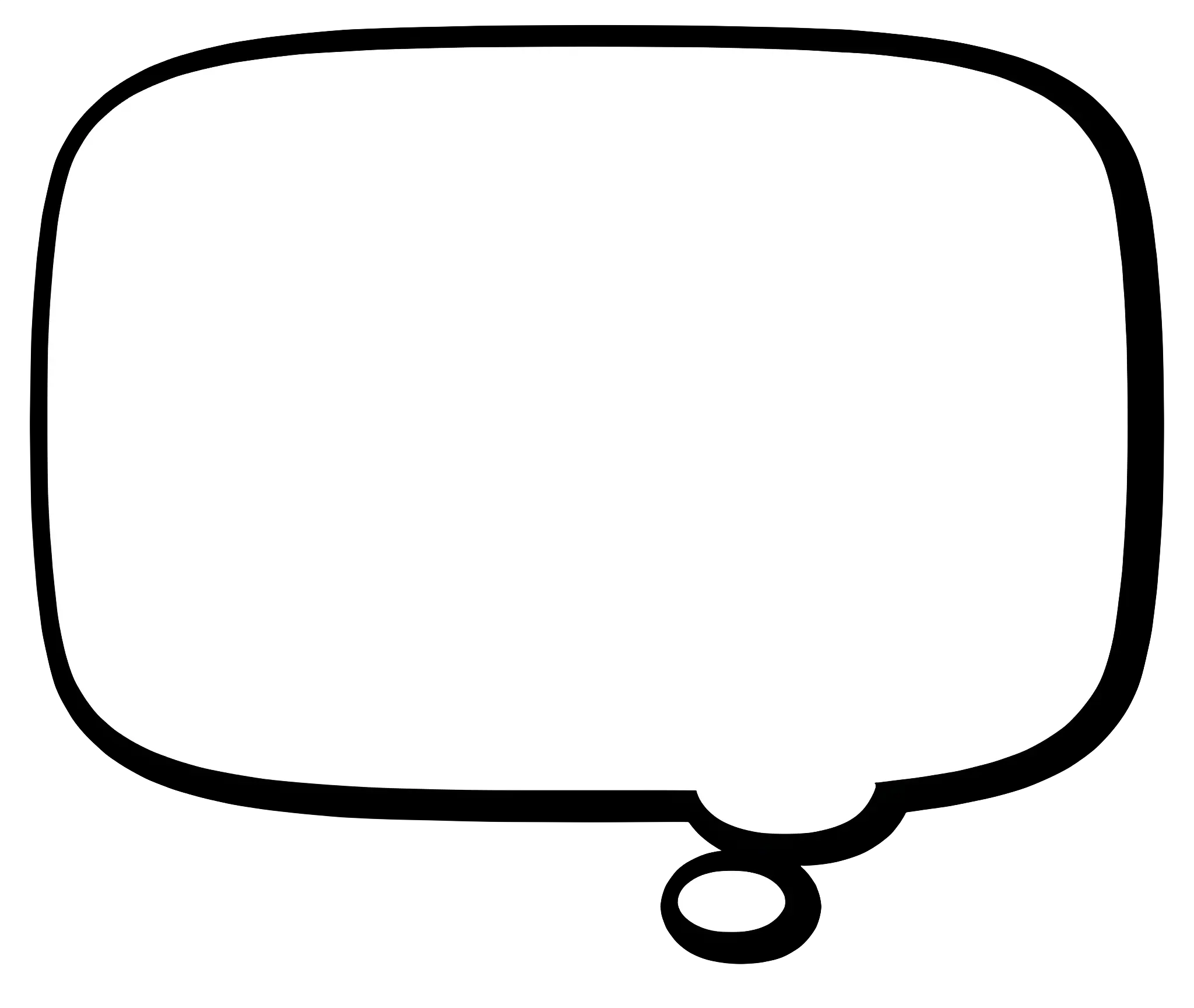 Blank Thought Bubble for Comic Dialogues