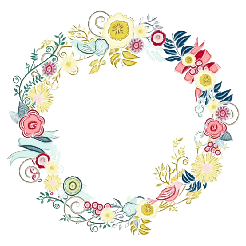 Colorful Floral Wreath Decoration