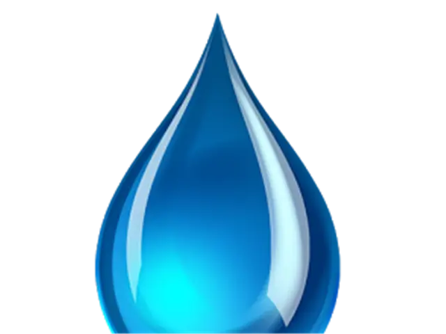 Glossy Blue Water Droplet Illustration