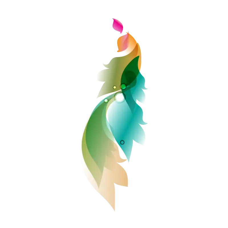 Colorful Abstract Feather