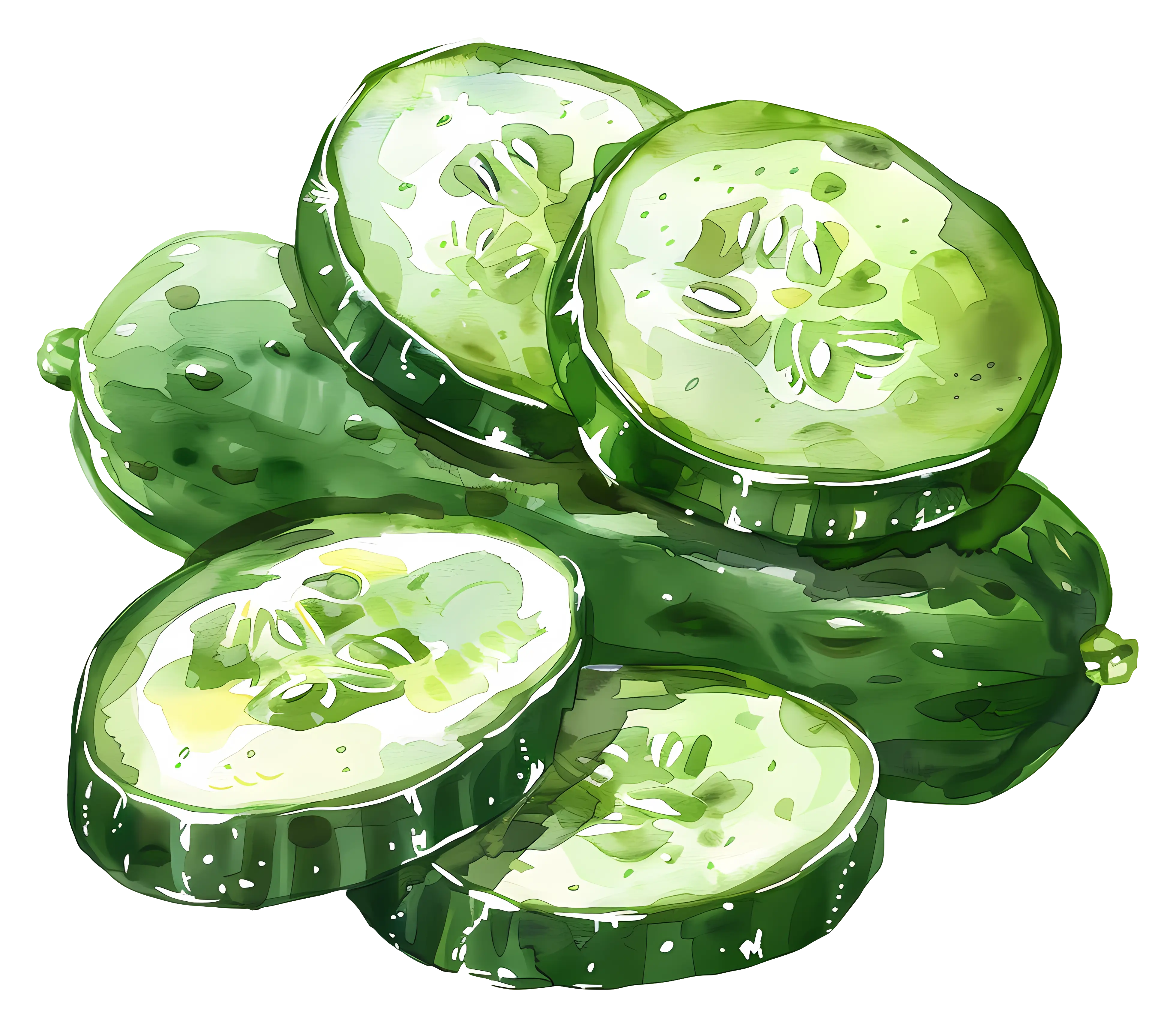 Fresh Sliced Cucumber