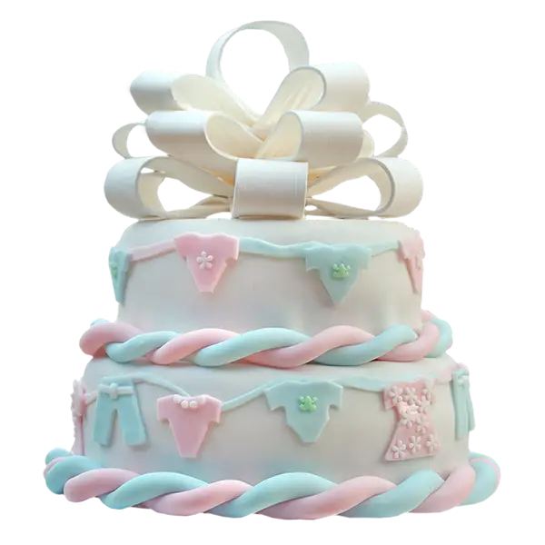 Pastel Baby-Themed Decorative Cake
