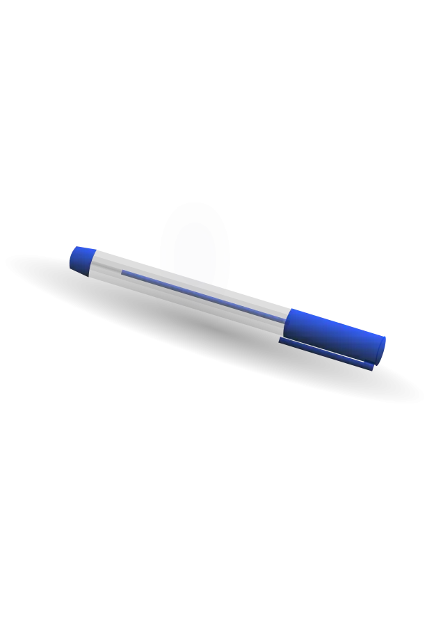 Blue Ink Pen with Cap