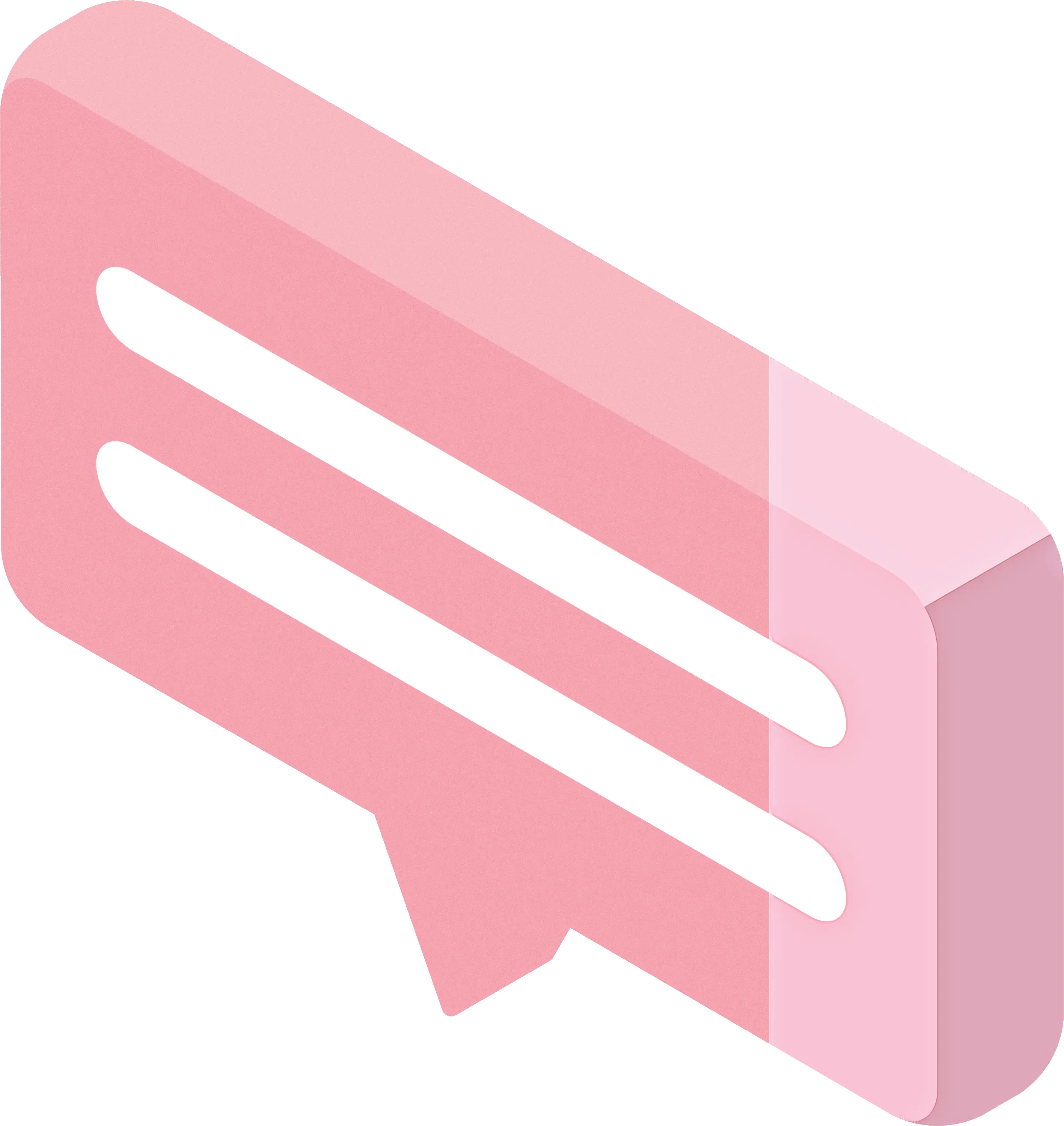 Pink Speech Bubble 3D Illustration