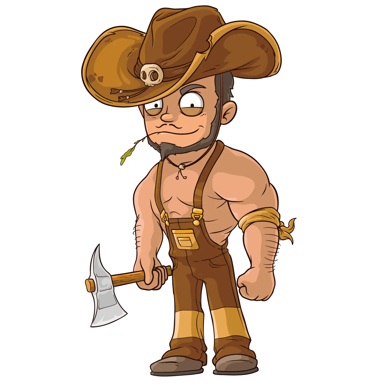 Cartoon Lumberjack with Axe