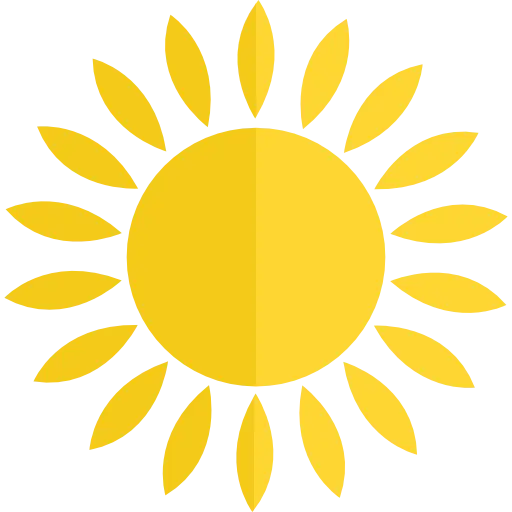 Bright Yellow Sun Icon