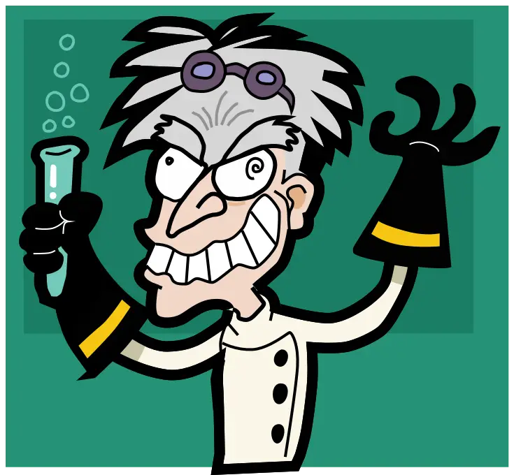 Mad Scientist with Beaker