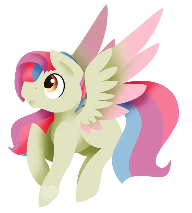 Cartoon Winged Pony Illustration