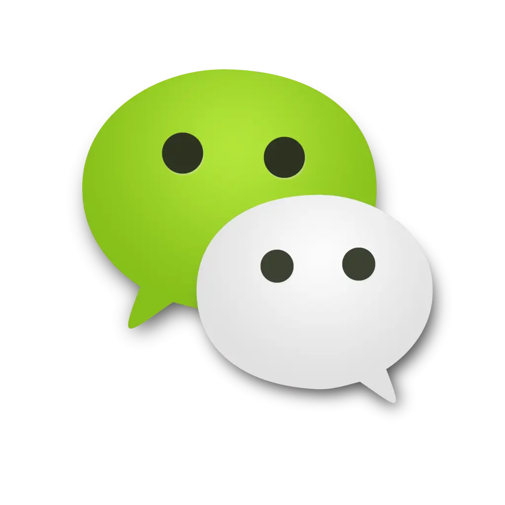 Green and White Chat Bubbles Logo