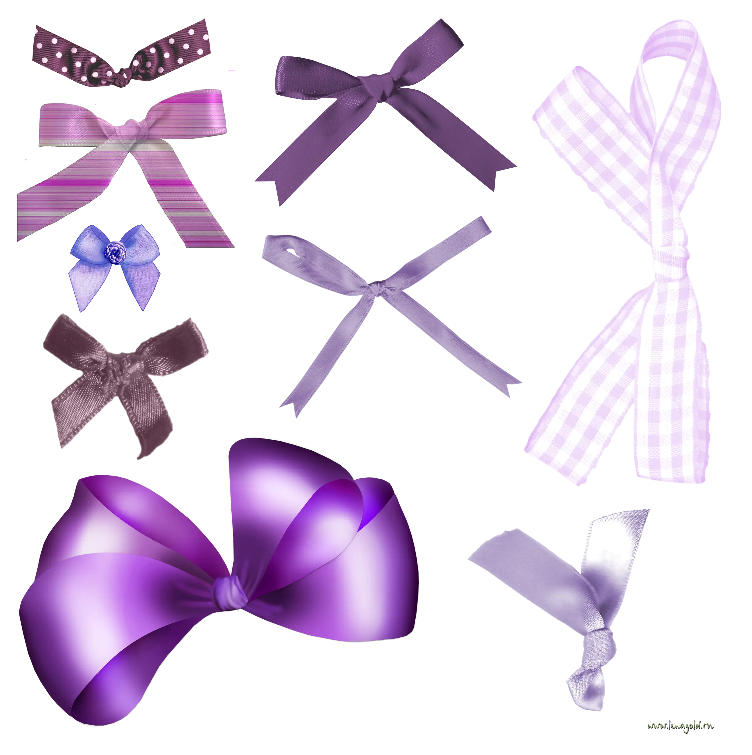 Purple and Pink Decorative Bows for Gifts