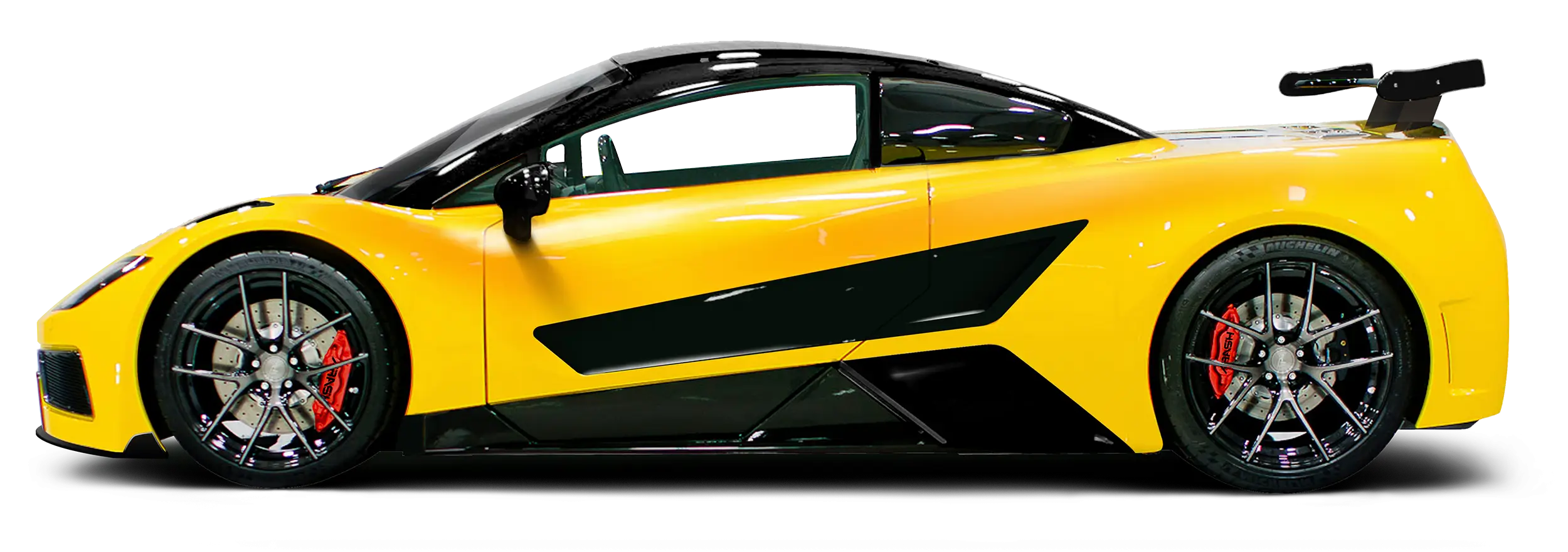 Yellow Sports Car with Black Accents