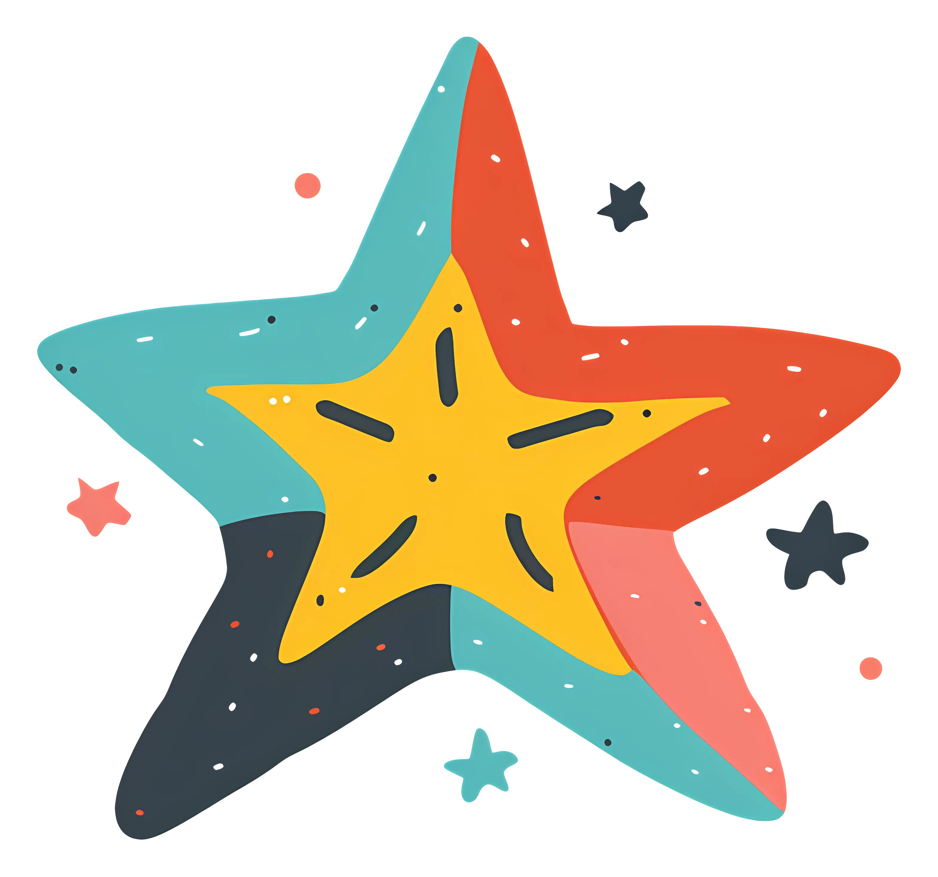 Colorful Cartoon Star Illustration