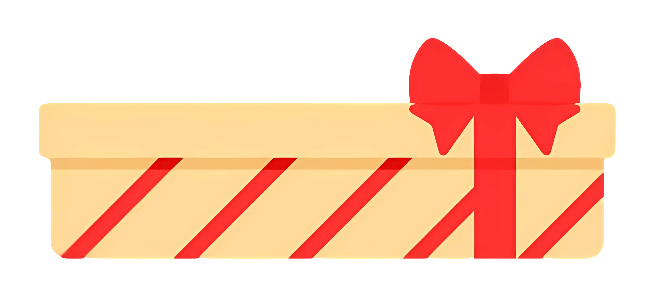 Yellow Gift Box with Red Ribbon