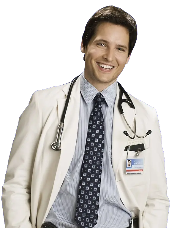 Doctor in White Coat with Stethoscope