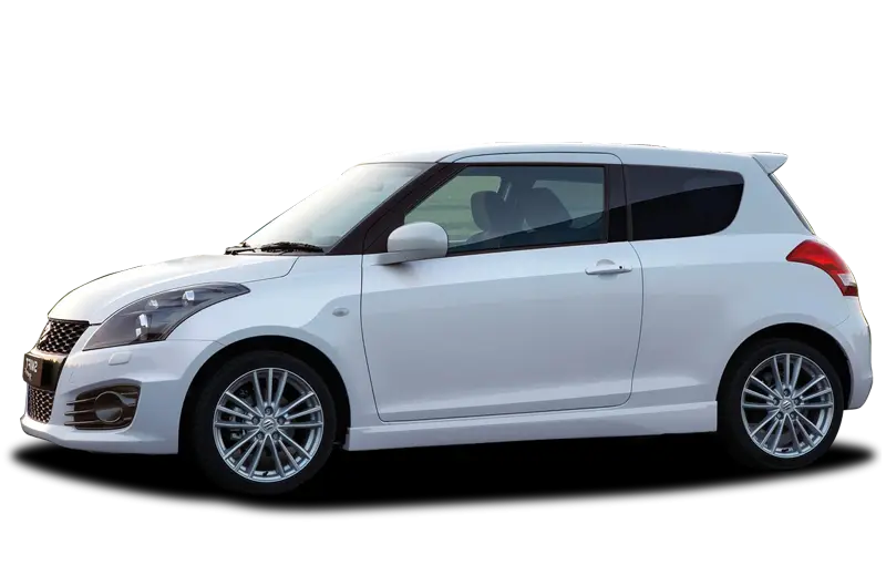 White Compact Car