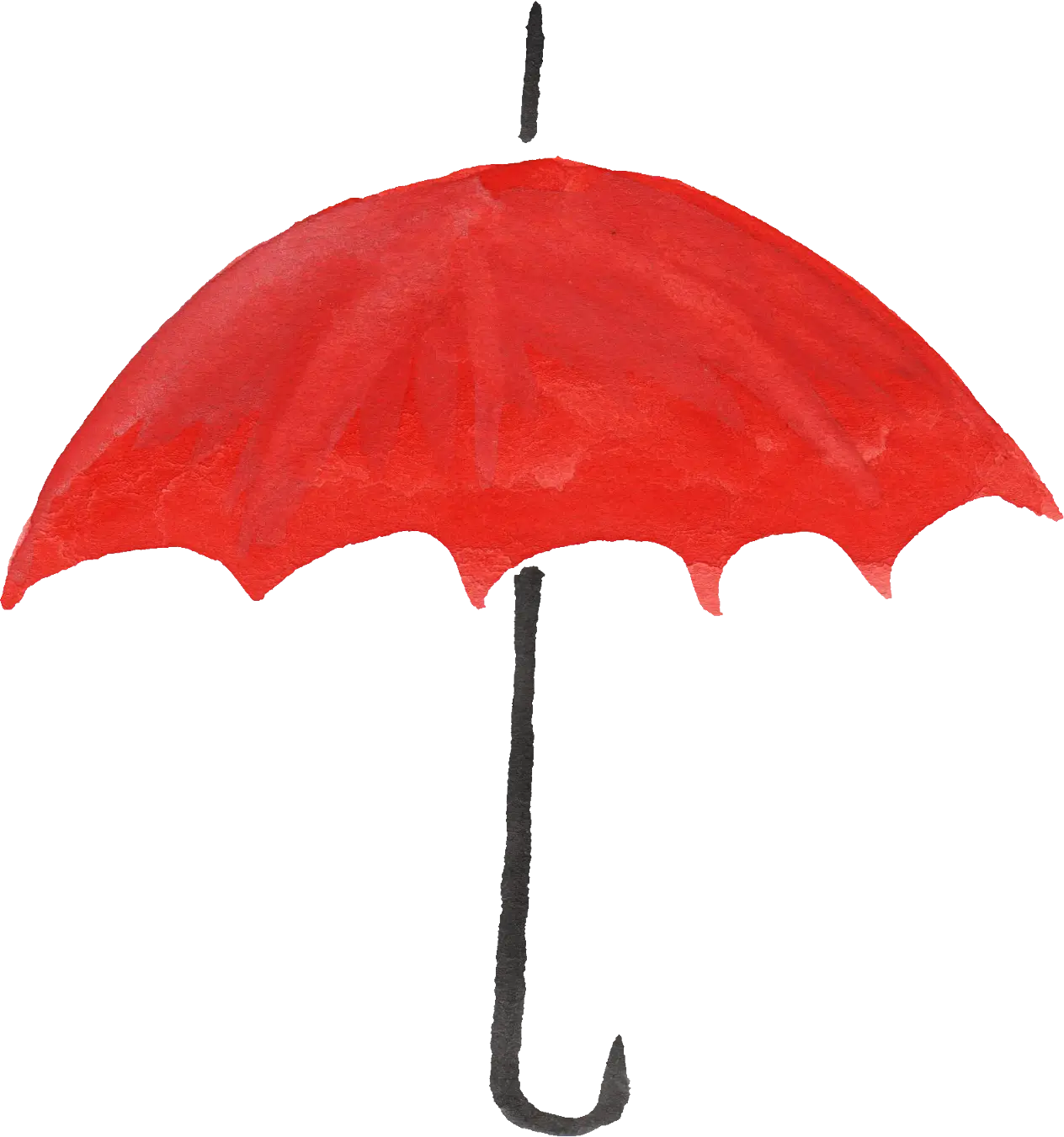Red Umbrella for Rain Protection