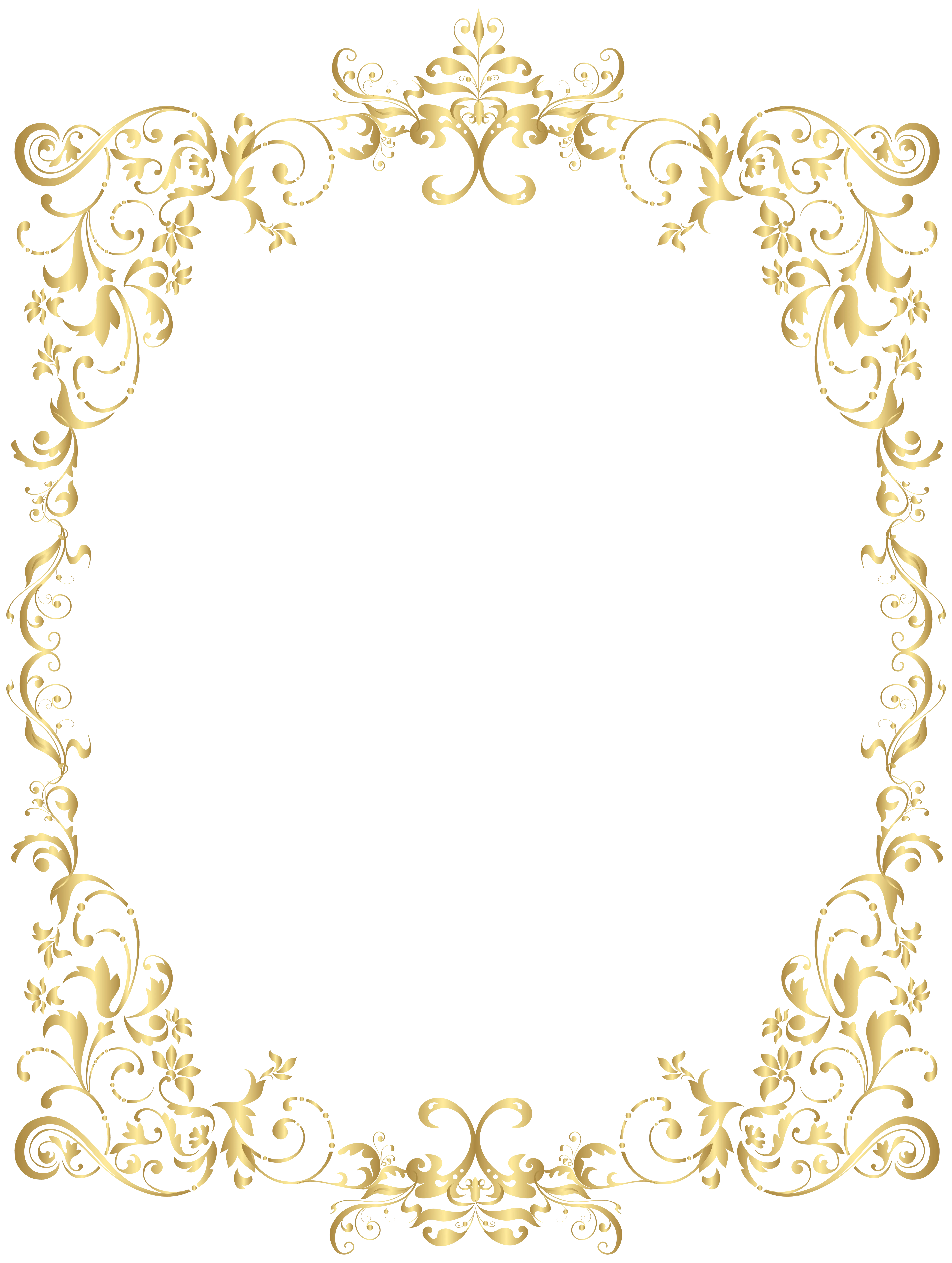 Elegant Golden Decorative Frame Illustration