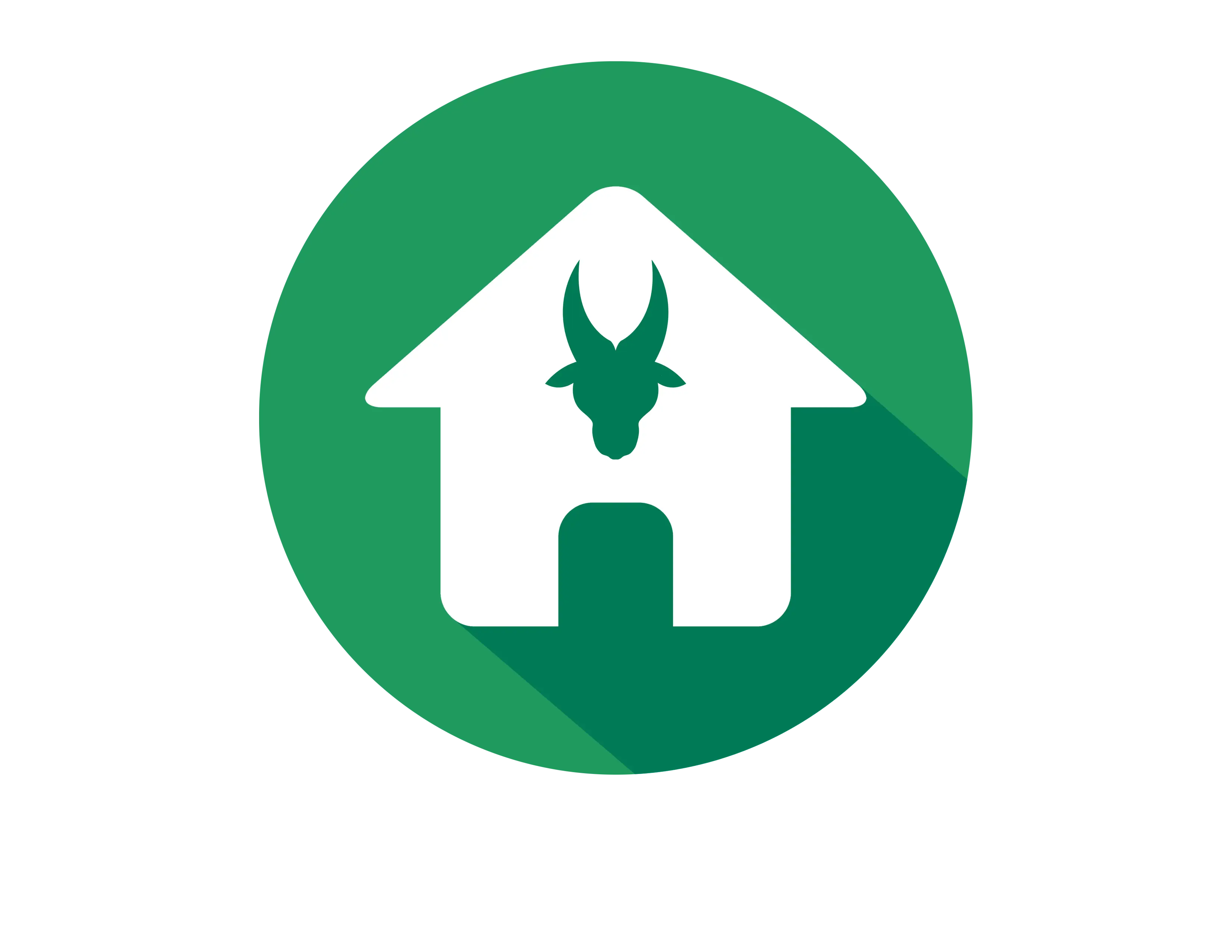 Green House with Bull Icon