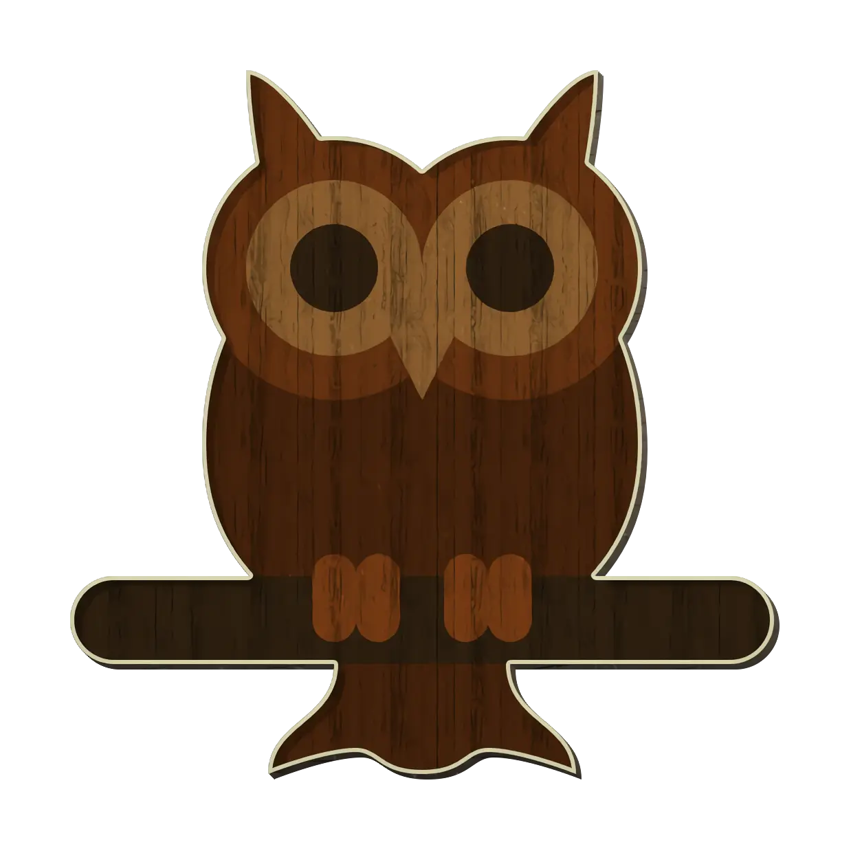 Wooden Owl Decorative Design