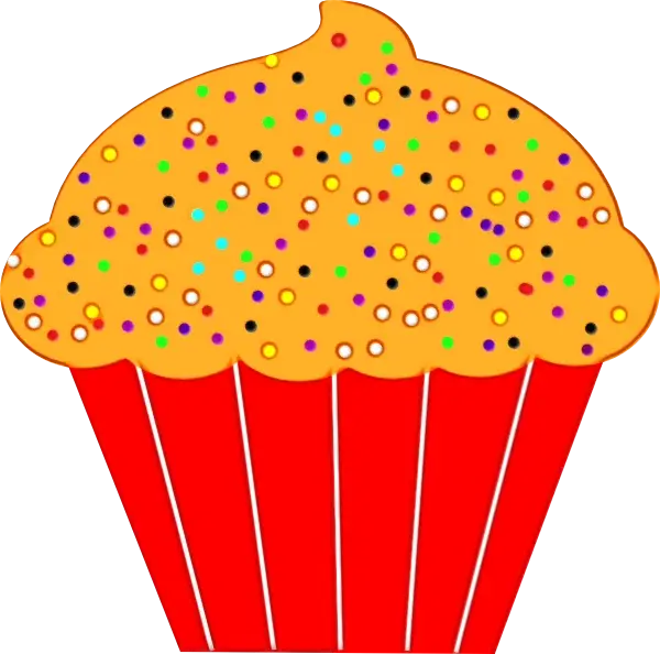 Happy Cupcake with Sprinkles Design