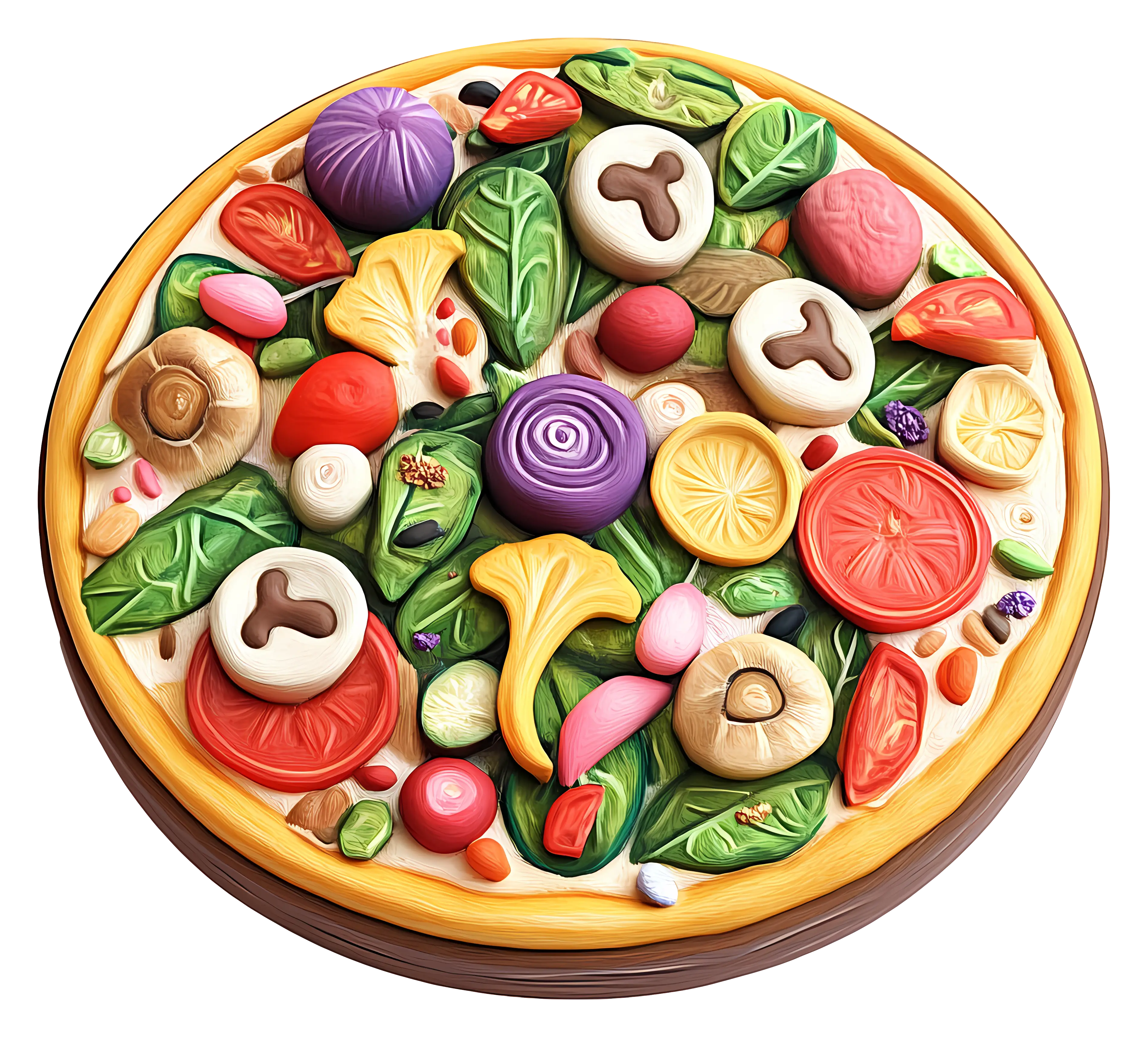 Colorful Vegetable Pizza