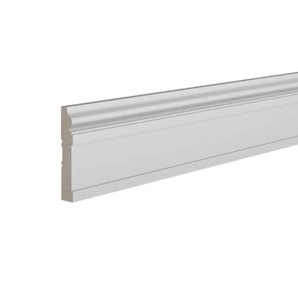 Smooth White Baseboard Trim for Interiors