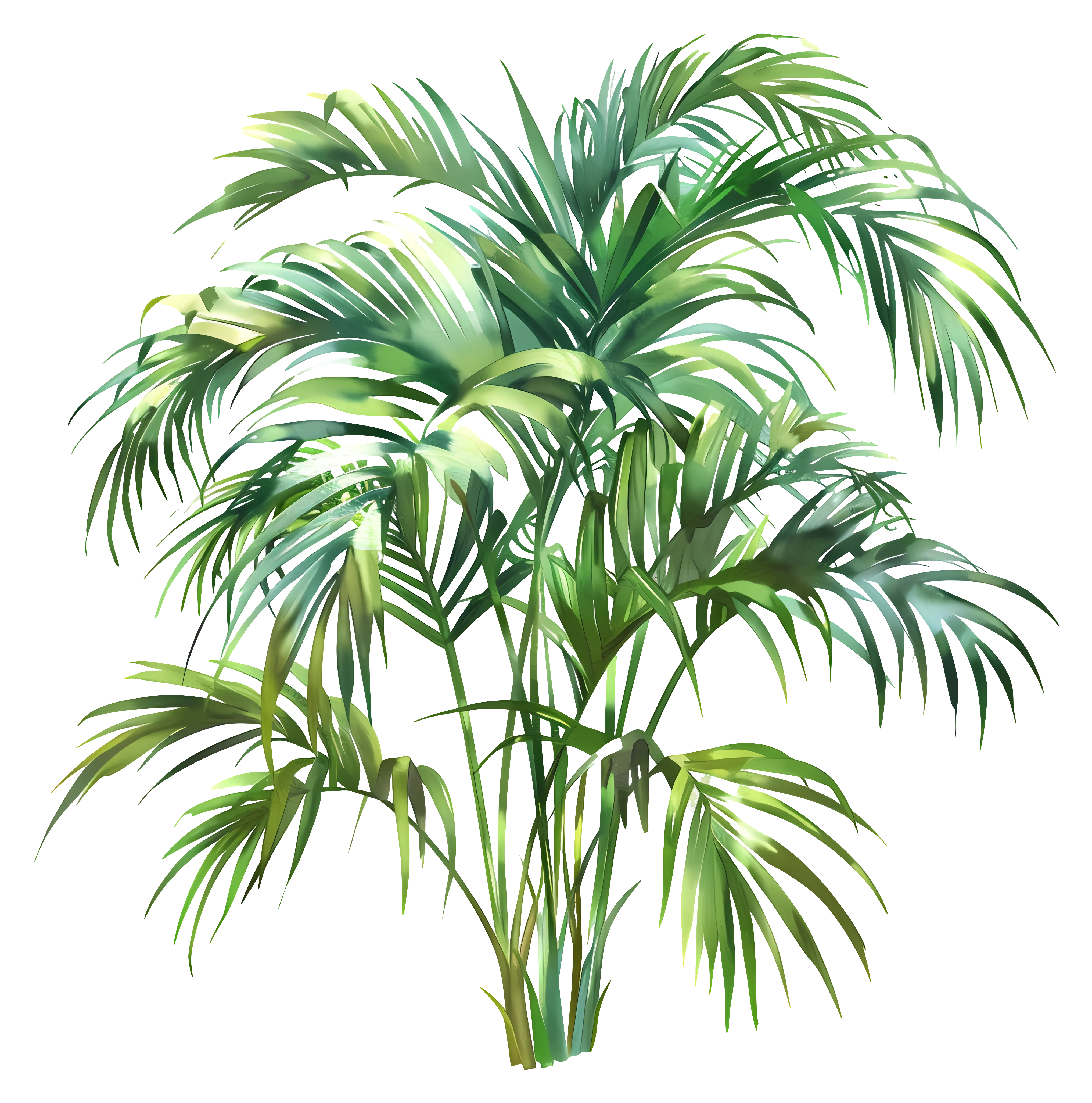 Tropical Palm Plant Illustration