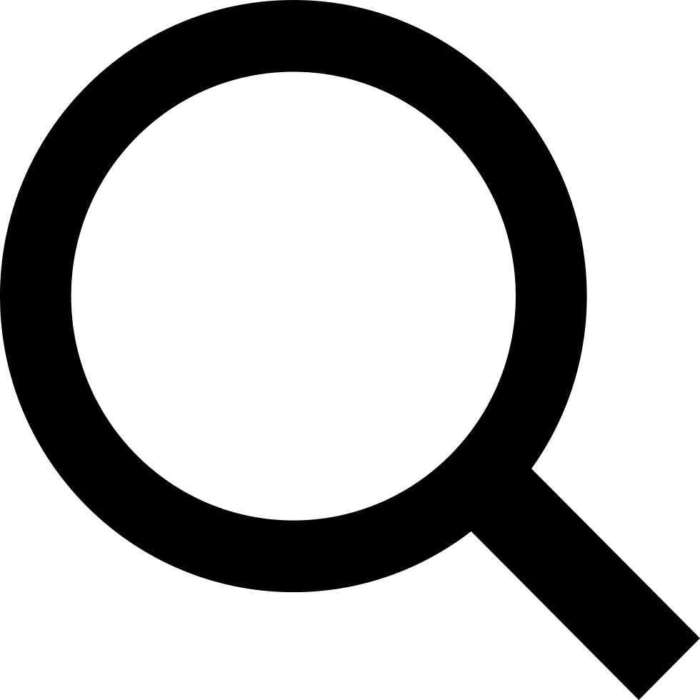 Black Magnifying Glass Icon