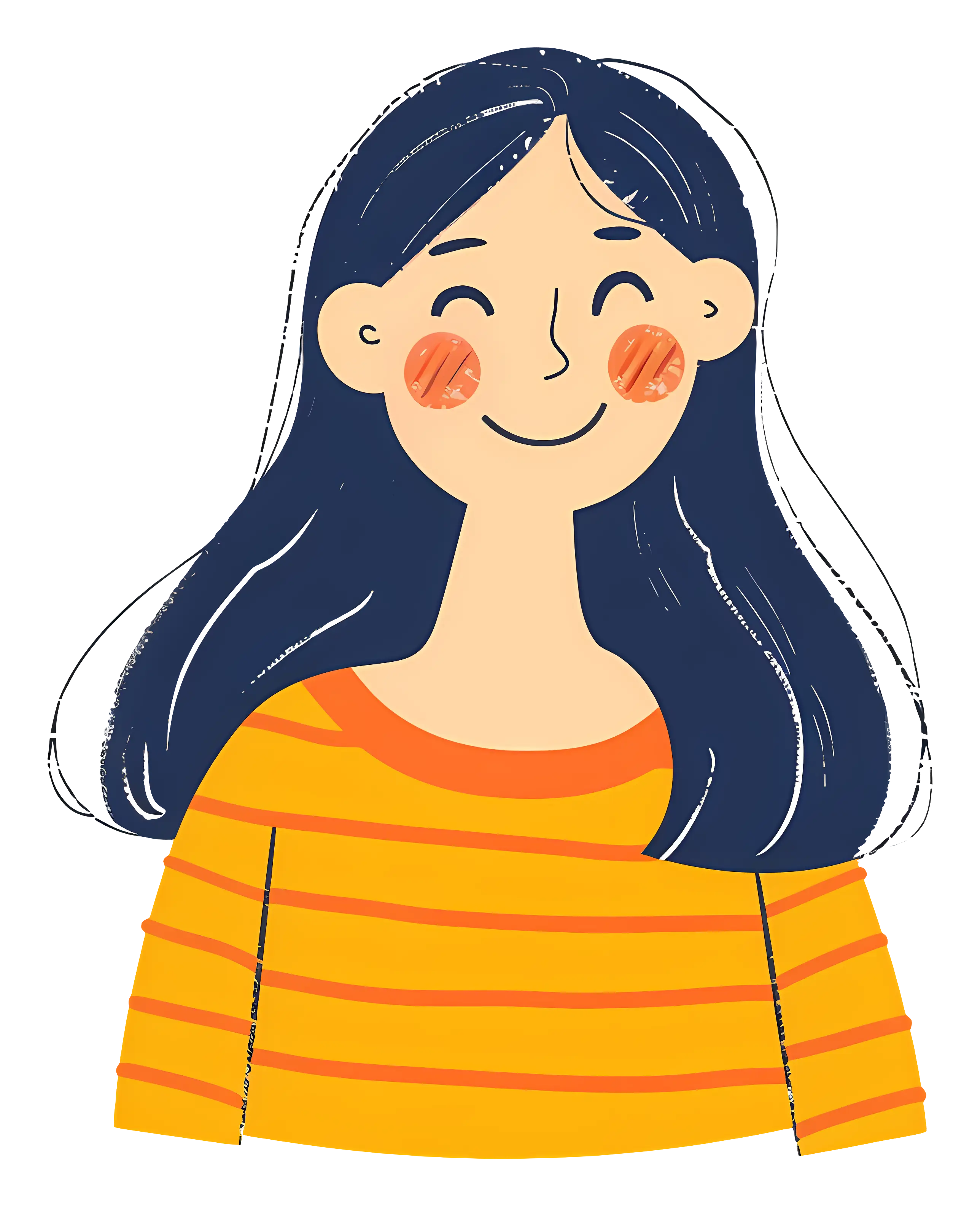 Smiling Girl Illustration