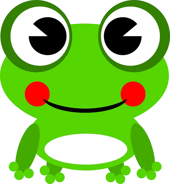 Cute Frog Cartoon Illustration