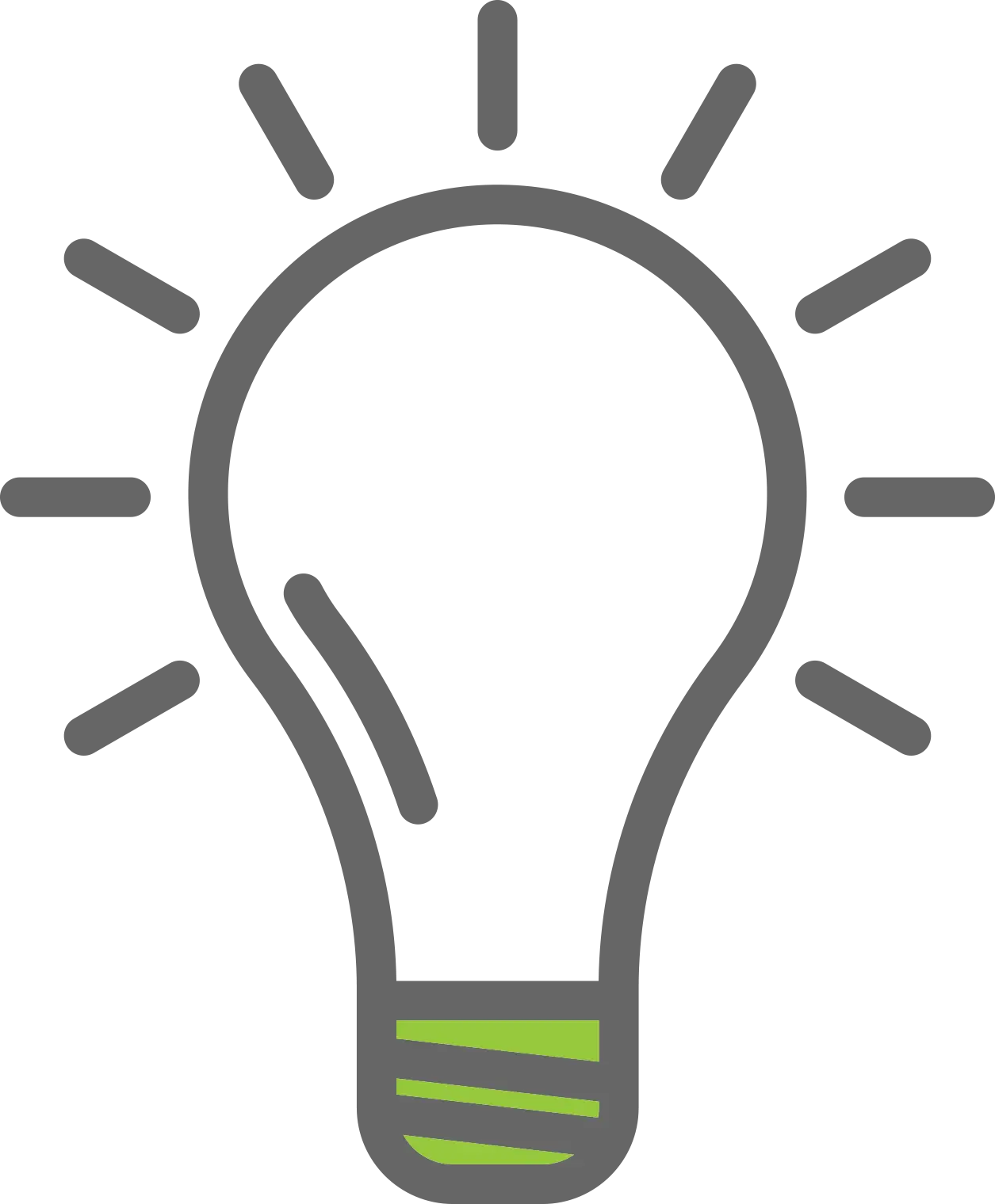 Light Bulb Icon in Minimalist Style