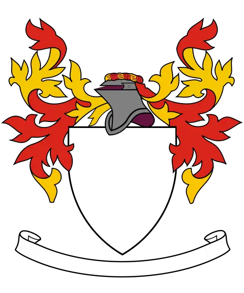 Colorful Coat of Arms with Shield and Helmet