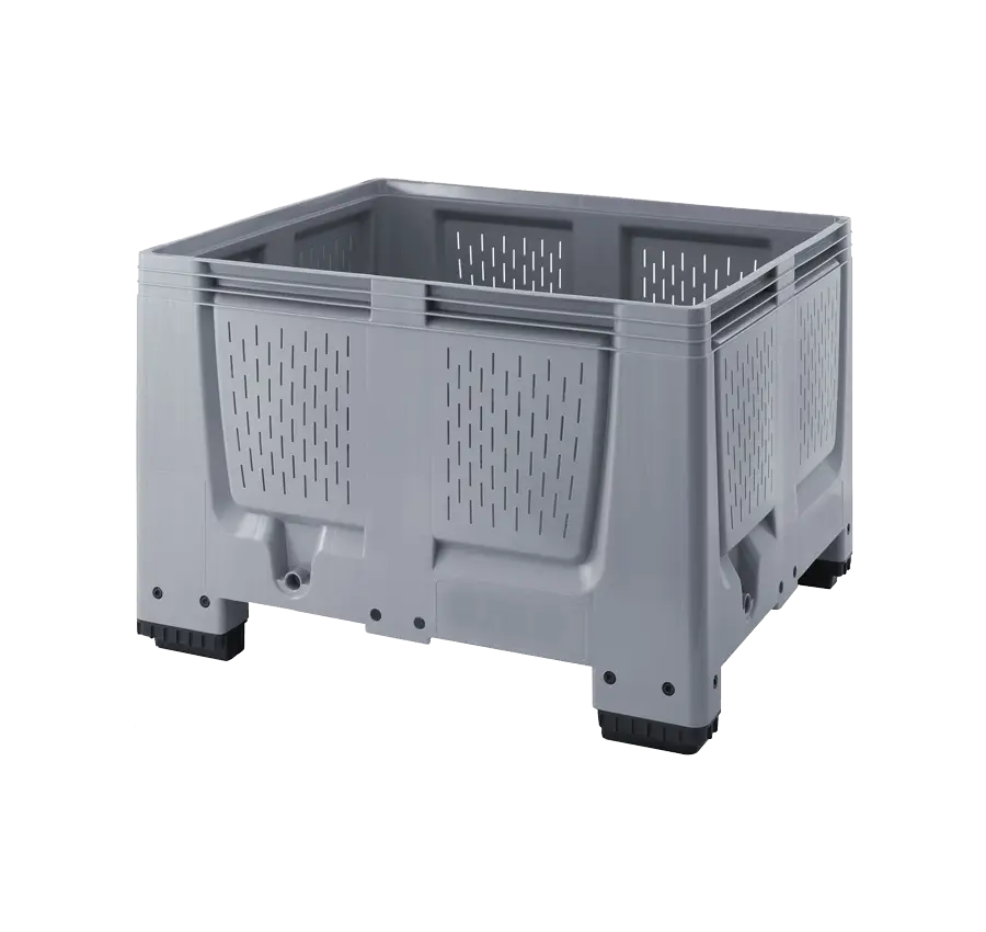 Grey Plastic Storage Crate
