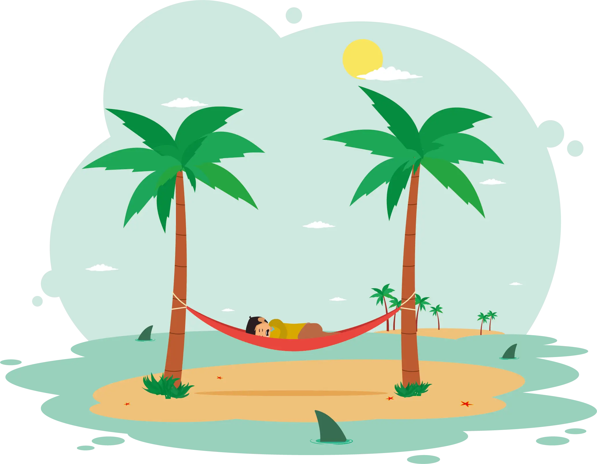 Hammock on Tropical Beach