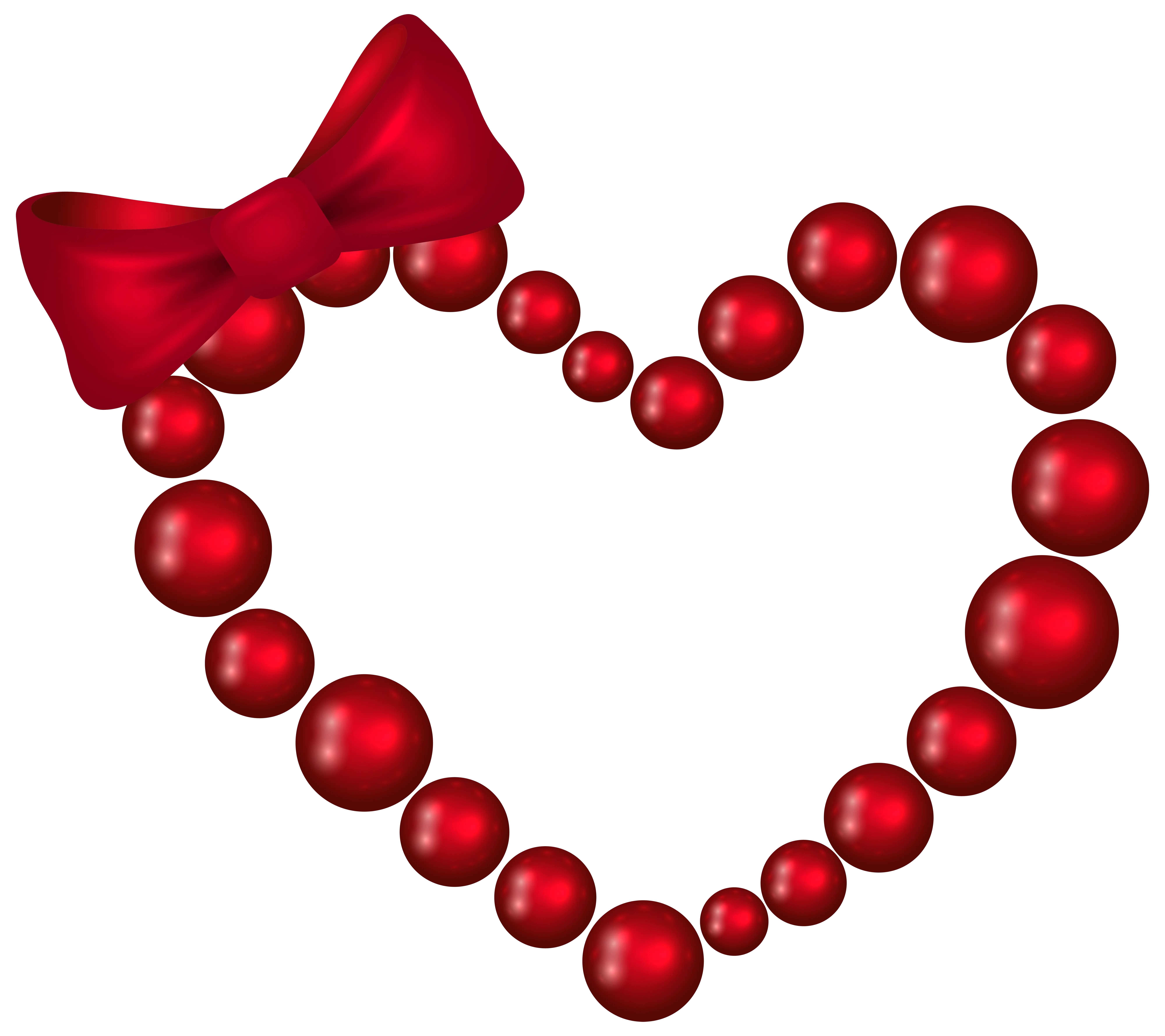 Red Heart with Bow Decoration