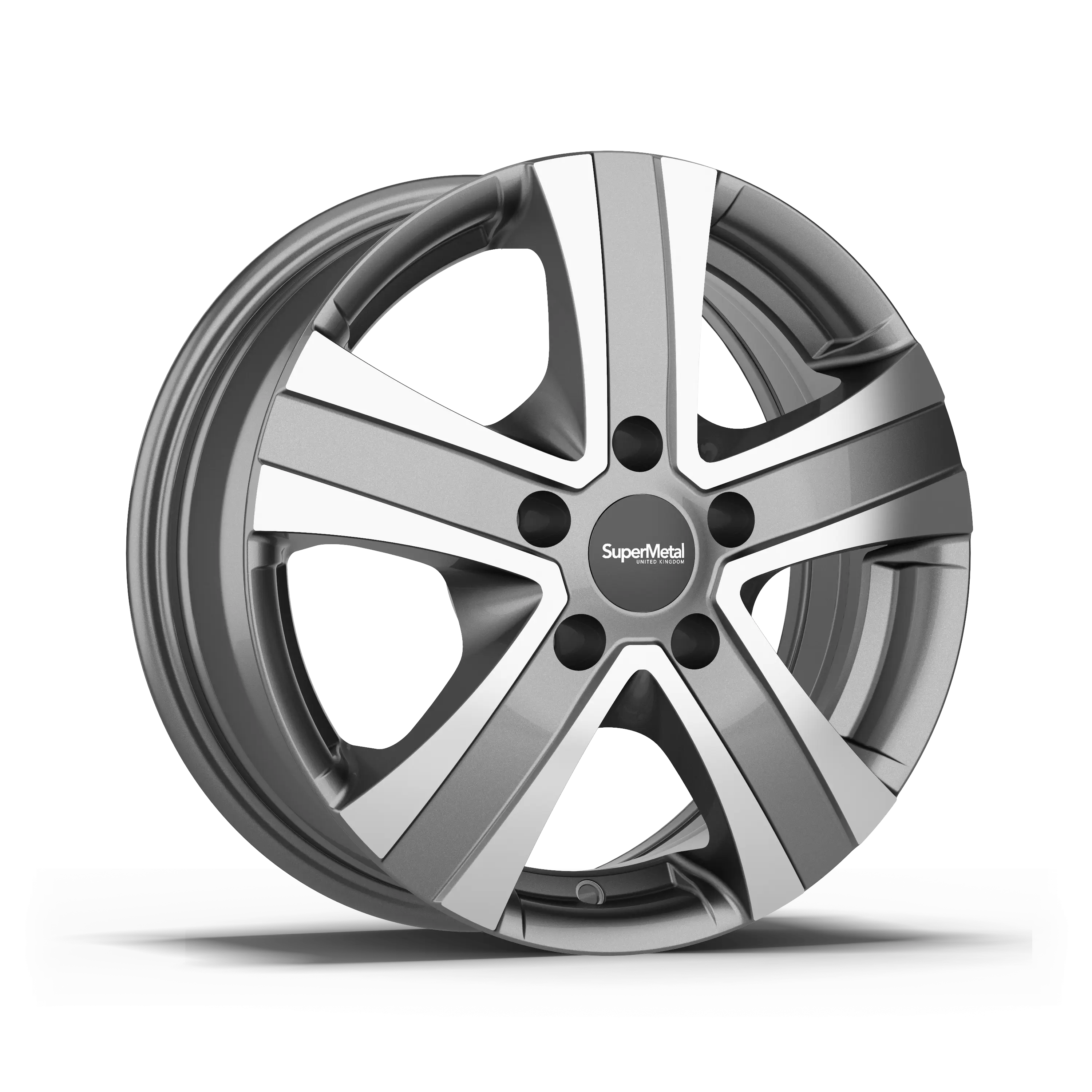 Metallic Silver Car Wheel Rim Design