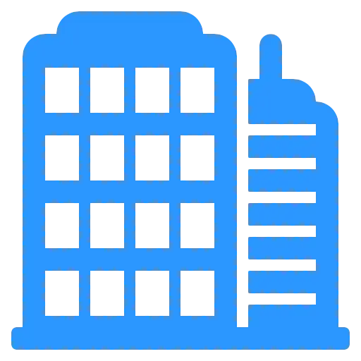 Modern Blue Building Icon