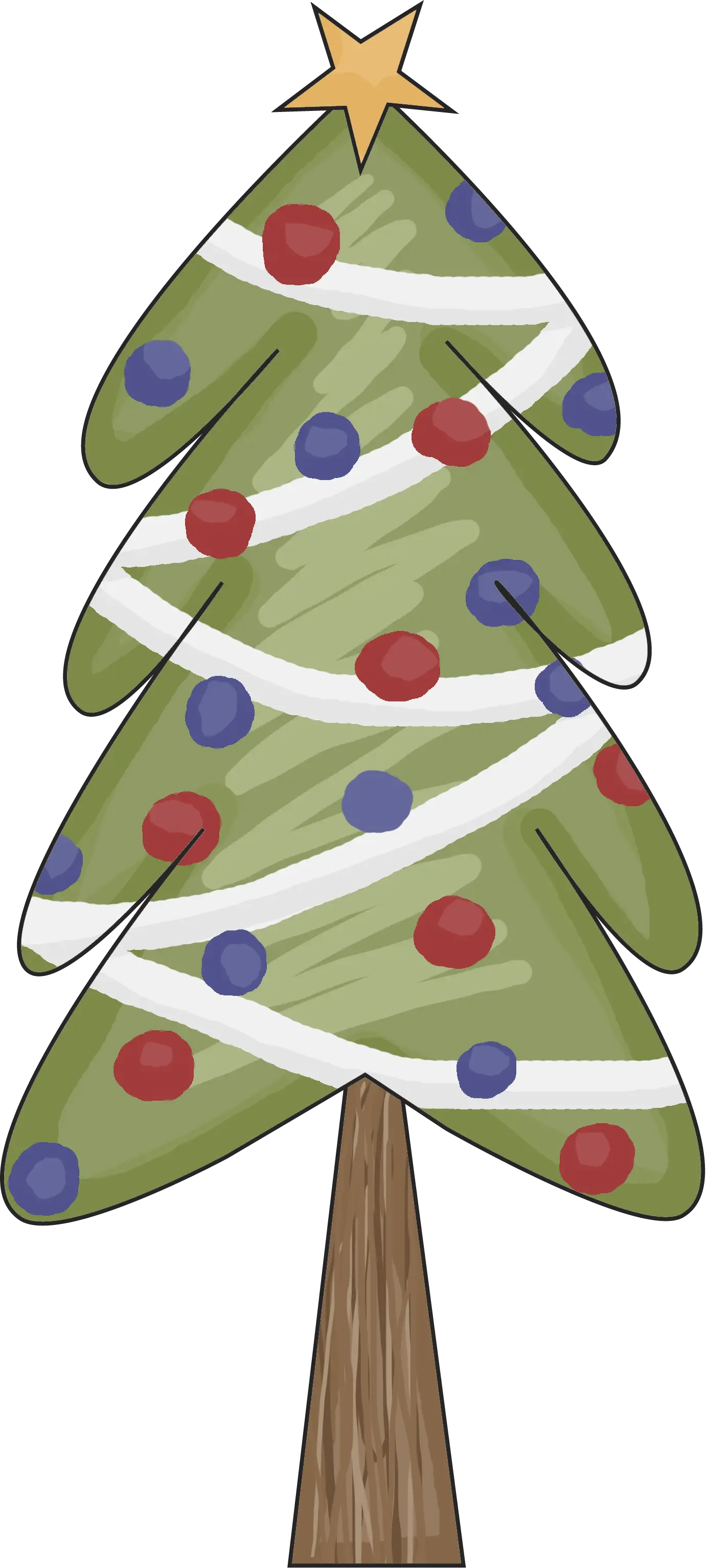 Decorative Christmas Tree Illustration