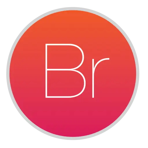 Orange Circle with Br Symbol