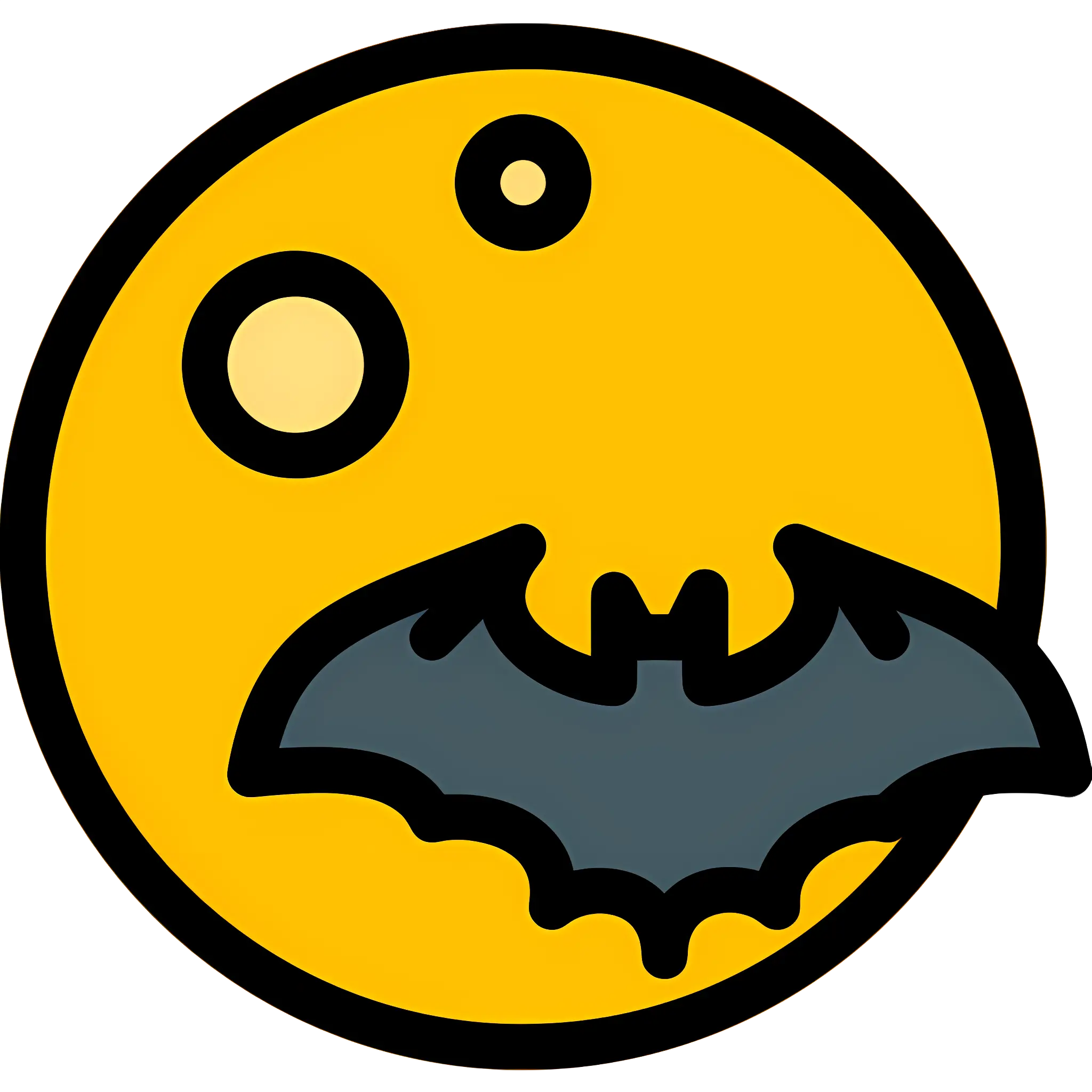 Bat Flying in Front of the Moon
