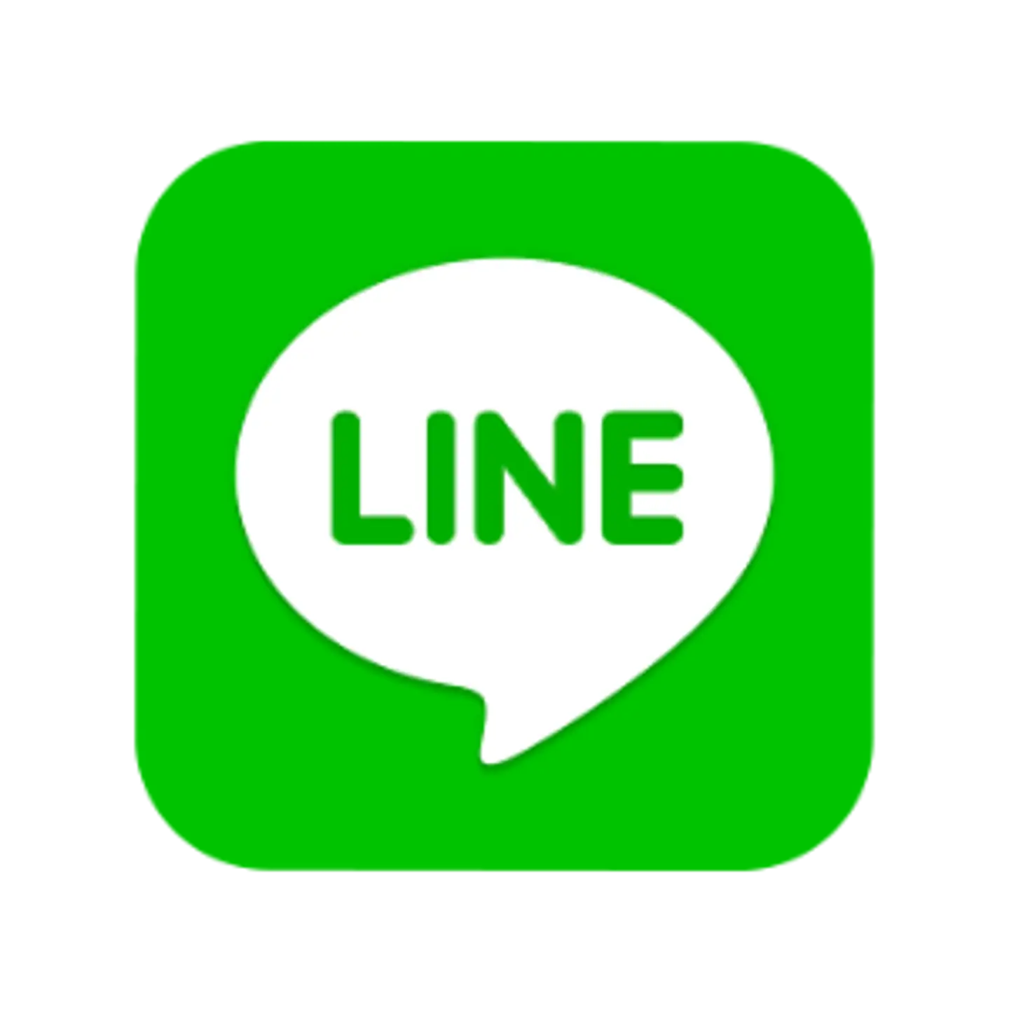 LINE App Logo in Green and White