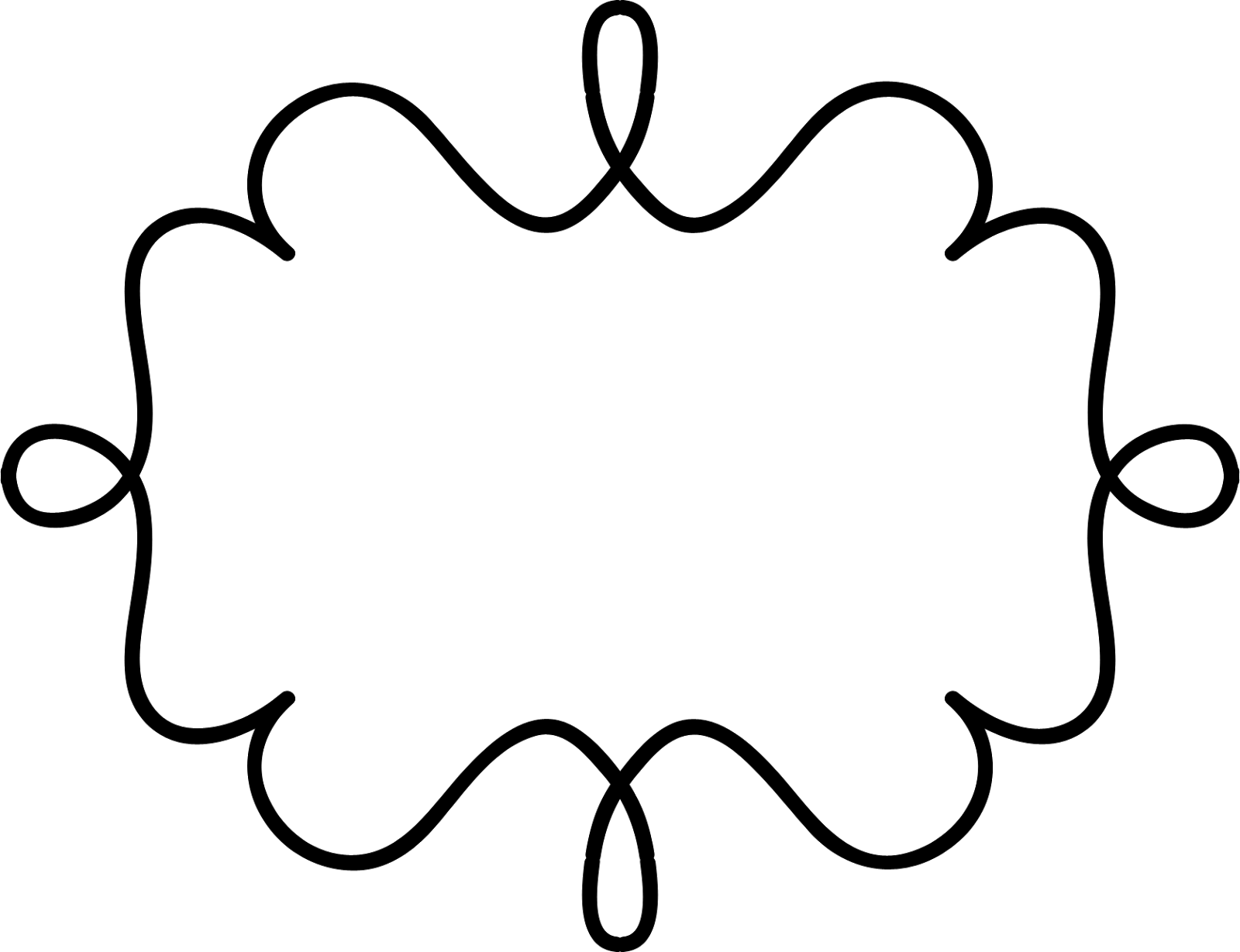 Black Decorative Border with Loops