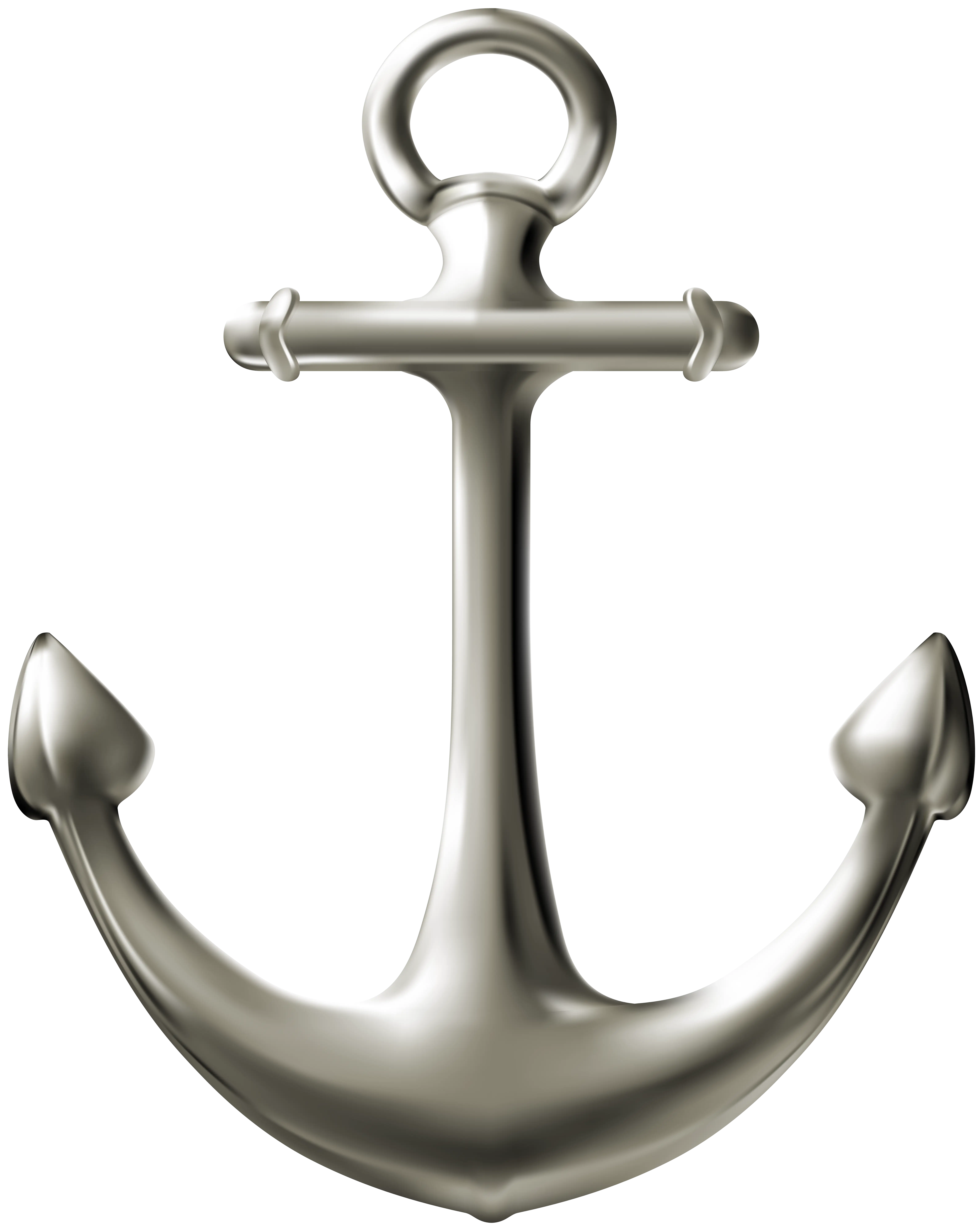 Silver Anchor for Nautical Use